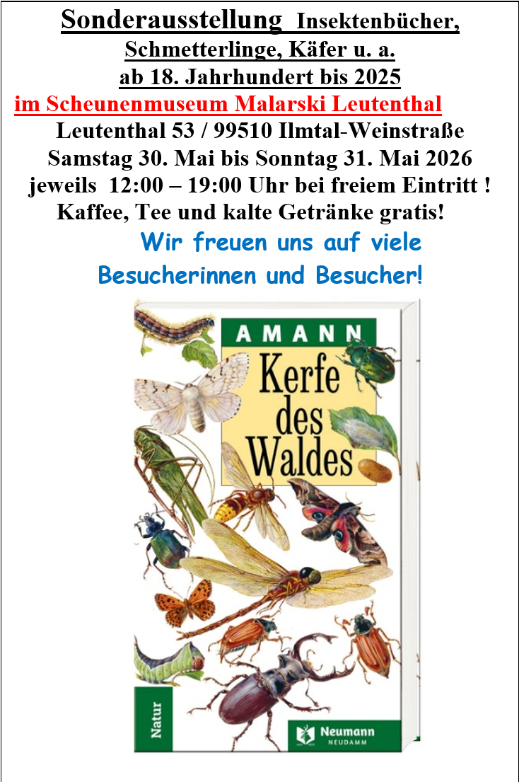 Einladung Sonderausstellung Insektenbücher 2026